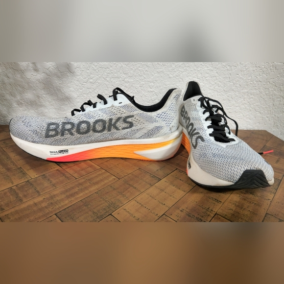 Brooks Men's Running Shoes - White and Orange - Picture 5 of 10